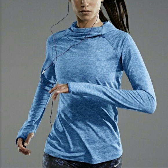 NIKE Element Green Dri-fit Running Hoodie - Picture 2 of 5